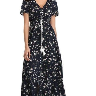 Women Summer Floral Maxi Dress