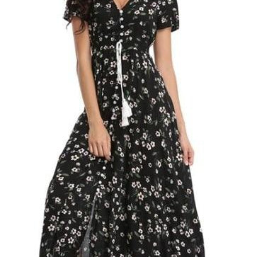 Women Summer Floral Maxi Dress