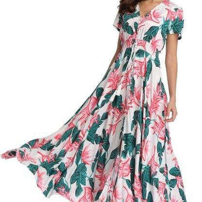 Women Summer Floral Maxi Dress